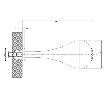 Верхний душ Gessi Goccia 33751.279 Matte White