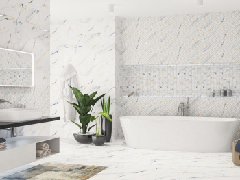 Керамическая плитка Eletto Ceramica Calacatta Fantasy Perla Decor 24.2x70 см 589132001