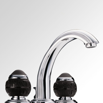 Смеситель для раковины THG Panthere Cristal Noir A2K-F30-151 soft gold