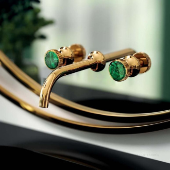 Запорный вентиль Jorger Valencia 638.60.432.022-12 розовое золото/чёрный хрусталь 