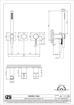 Смеситель для душа Gessi 73636.727 Brass Brushed PVD