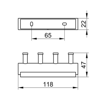 Крючок Keuco Plan 14913010000 с 4 крючками, хром