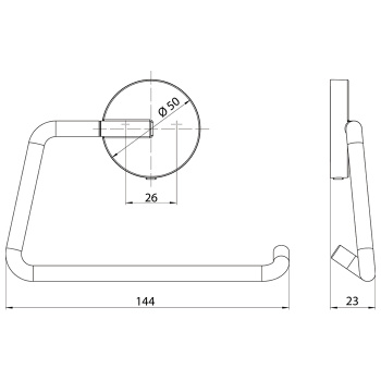 Держатель туалетной бумаги без крышки Emco Round, хром 4300 001 00