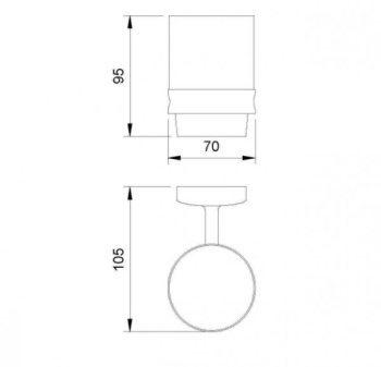 Стаканчик для зубных щёток Nofer Monaco 16376.B