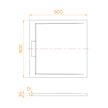 Душевой поддон квадратный RGW STL STL-W белый 900x900 мм 16211099-00