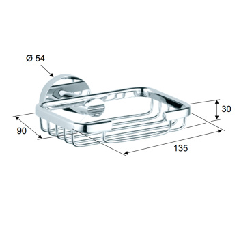 Мыльница подвесная Daniel Accessori Bagno Hilton душевая сетка хром HIPS952