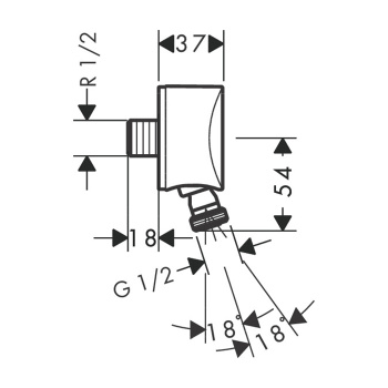 Шланговое соединение Hansgrohe Fixfit S 27506000