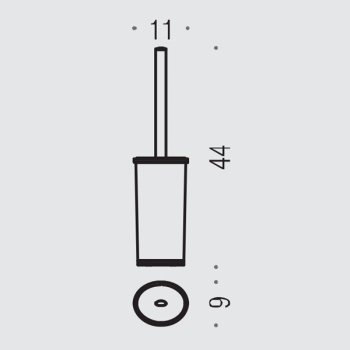 Туалетный ёрш Colombo Land напольный, хром/матовое стекло B2806.CR-VAN