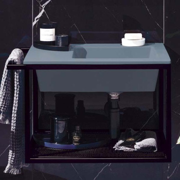 Раковина подвесная Cielo Era ERLA60DXSF PL 60 см правая голубой