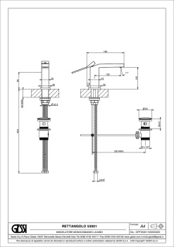 Смеситель для раковины Gessi Rettangolo K 53001.299 черный