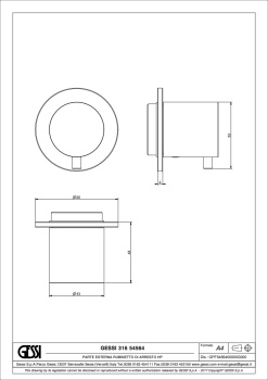 Запорный вентиль Gessi Gessi316 54564.239 Steel Brushed