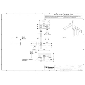 Смеситель для ванны Ritmonio POIS хром PR31EC101CRL