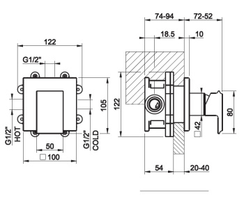 Смеситель для раковины Gessi Eleganza 46106.080 золото