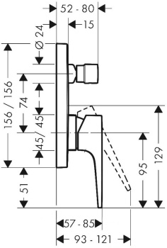 Смеситель для ванны Hansgrohe 32545990S золото
