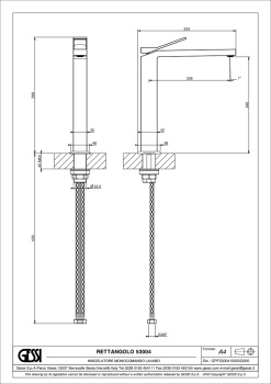 Смеситель для раковины Gessi Rettangolo K 53004.706 черный