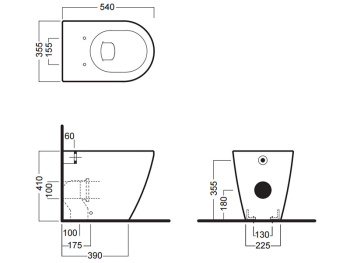 Унитаз напольный Hatria Fusion A0Y1ZA25