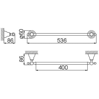 Полотенцедержатель Cisal Arcana 40см, золото AR09010024