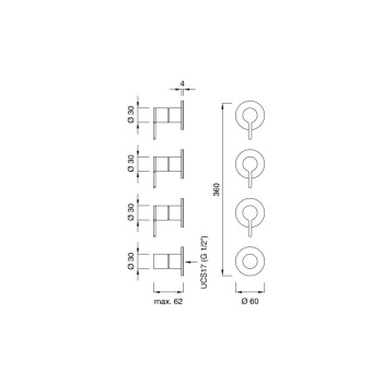 Cмеситель для душа CEA Design Innovo INV 73 S с термостатом сталь