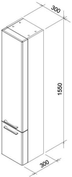 Шкаф боковой Ravak Ring X000000771 белый