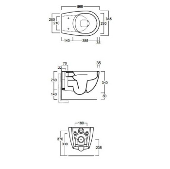 Унитаз подвесной Simas Vignoni VI 18 tela matt серый