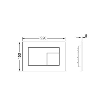 Клавиша смыва Tece Velvet 9240734 каменно-серый