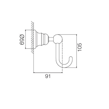 Крючок одинарный Fima Carlo Frattini Victory золото F6064/1OR