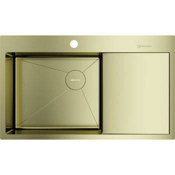 Мойка кухонная Omoikiri Akisame 86-LG-L светлое золото L 4997045