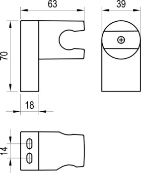 Держатель для душа Ravak Chrome X07P639 черный