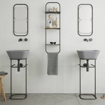 Зеркало для ванной Simas Wave WAS03 nero matt 30x70 см черный