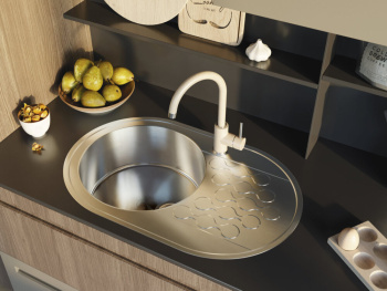 Мойка кухонная Omoikiri Kasumigaura 77 нержавеющая сталь 4993728