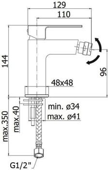 Смеситель для биде Paffoni Elle EL131CR