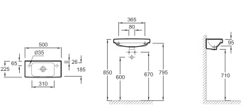 Раковина Jacob Delafon Odeon Up E4701-00