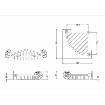 Полка Burlington A21 CHR хром