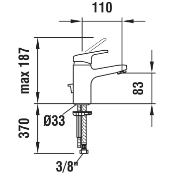 Смеситель для раковины Laufen Citypro HF500902100000 хром