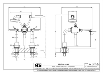 Смеситель на борт ванны Gessi Venti20 65115.031 Chrome