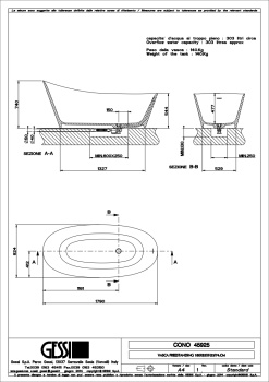 Ванна из искусственного камня Gessi 179x82.4 45925.521