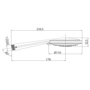 Bossini Syncro Ручной душ Ø11cм., 3 режима, цвет: хром B00169.030