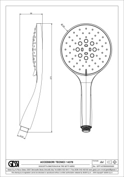 Душевая лейка Gessi 14378.726 Warm Bronze Brushed PVD