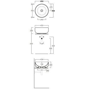Раковина Simas Bormio BA01bi белый