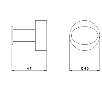 Крючок Nicolazzi Minimale хром 1481MCR