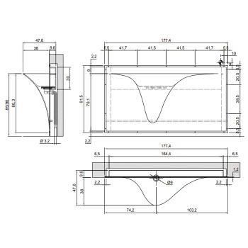 Раковина Antonio Lupi Silenzio 83х48х79, без отв., с Led подсветкой, белый А0002423862