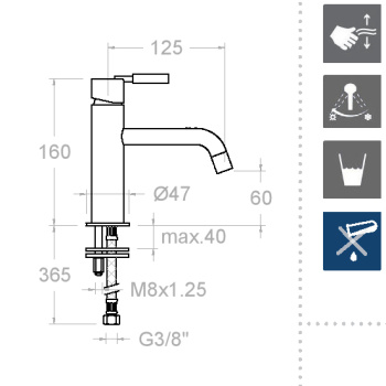 Смеситель для раковины Ramonsoler Atica 7501-50