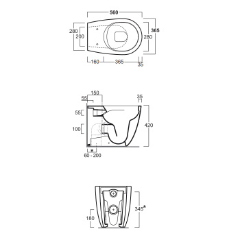 Унитаз напольный Simas Vignoni VI01 tela matt серый