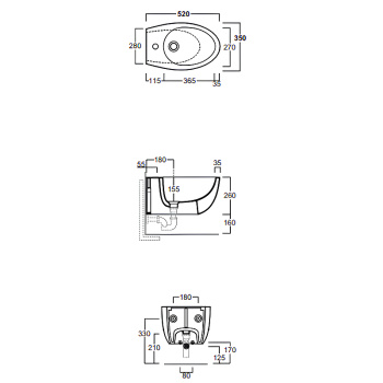 Подвесное биде Simas Bormio BR19bi*1 белый