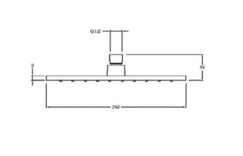 Верхний душ Jacob Delafon Strayt E21757-CP