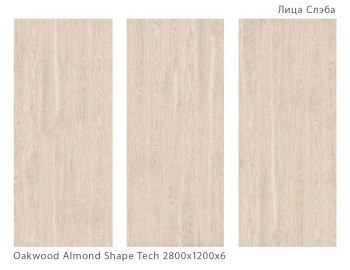 Слэб керамический STAROSLABS Matt Oakwood Almond Shape Tech 2800x1200x6 шт
