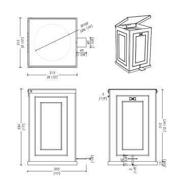 Ведро мусорное с педалью Devon&Devon Cube хром CUBE305CR