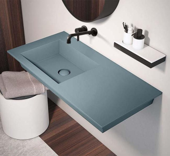 Раковина подвесная Cielo Era ERLA100SXSF PL 100 см левая голубой