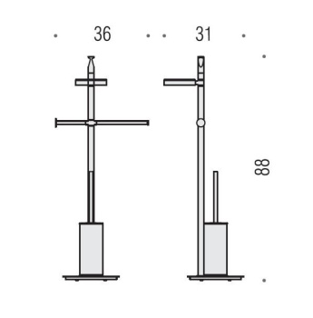 Стойка с аксессуарами Colombo Planets 88 хром B9813.CR
