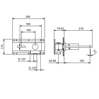 Смеситель для раковины Fantini Milano 31 02 E613B хром